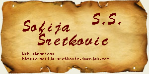 Sofija Sretković vizit kartica